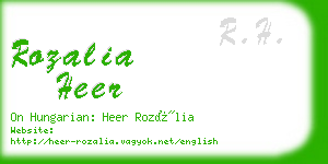 rozalia heer business card